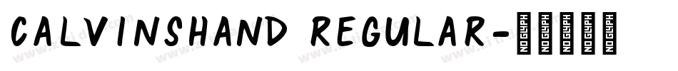 CalvinsHand Regular字体转换